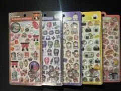 ボンボンドロップシール和柄　古都巡り　古都めぐり　忍者　相撲　おにぎり　めしめし