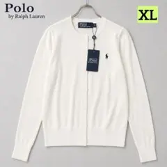 新品✨Poloポロラルフローレン コットンクルーネックカーディガン XLのサムネイル