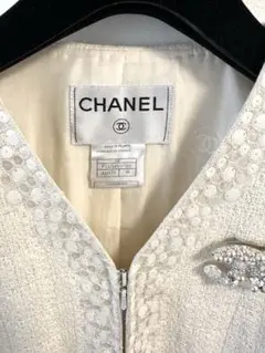 CHANEL ノーカラージャケット セットアップ ホワイトのサムネイル