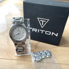 TRITON 日付 箱・コマ付 腕時計 #2776b