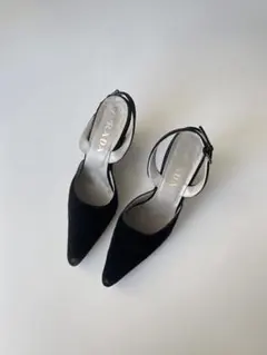 美品✨PRADA ミュール バックストラップ サンダル ヒール ロゴ 23.5 美品✨PRADA ミュール バックストラップ サンダル ヒール ロゴ