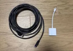 LANケーブル CAT.6 UTP Lightning LAN変換ケーブル