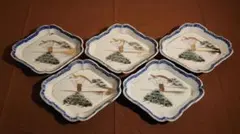 明治時代　色絵扇子文様菱形皿　10客　蝶　植物　古伊万里　アンティーク　食器 楽天市場】花蝶文様 大皿 0262江戸時代～明治時代 伊万里 染付