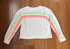 GAP レインボー 長袖カットソー ロンT 白 150