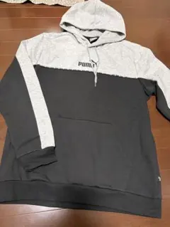 PUMA プーマ ロゴテープ スウェットパーカー バイカラー Lサイズ