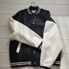 CONFIRM スタジャン ブラック/ホワイト S