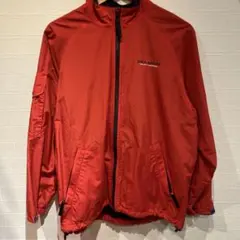 90s ポロスポーツ ナイロンジャケット レッド ドローコード付き サイズM