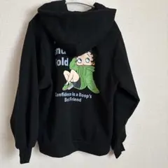 BettyBoop ベティ・ブープ 裏起毛 ジップアップパーカー L