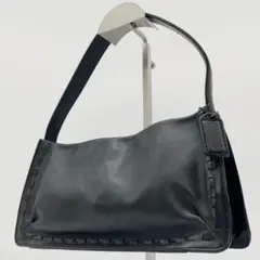 COACH ワンショルダー アクセサリーポーチ ハンドバッグ レザー ブラック