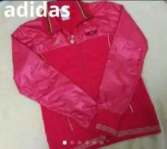 adidas、アディダス ジャージ ブルゾン ジャケット 　ピンク系　Mサイズ
