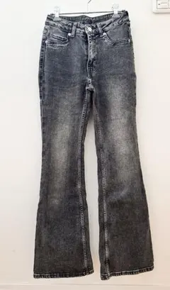 H&M DIVIDED フレアデニムパンツ ブラックEUR36 160