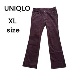 ユニクロ　コーデュロイパンツ　フレア　ボルドー　レディース　XL LL 2287