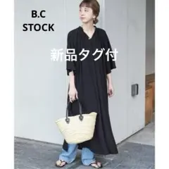 新品タグ付　B.C STOCK　 キーネックワンピース　ゆったり　きれいめのサムネイル