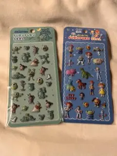 ディズニーピクサーぷくぷくシールセット/正規品/トイストーリーモンスターズインク