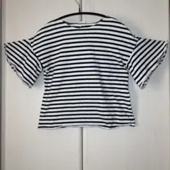 GU ボーダー フレアスリーブ Tシャツのサムネイル