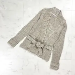 美品 ナラカミーチェ ニットカーディガン 杢ベージュ サイズ1*LD915
