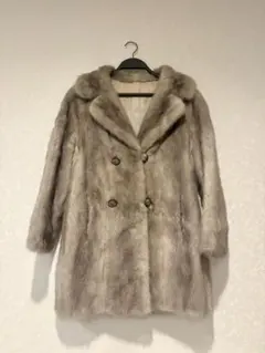 美品⭐︎サガミンク　最高級毛皮　フーデッドコート　ライトベージュ　希少 美品⭐︎サガミンク 最高級毛皮 フーデッドコート ライトベージュ 希少