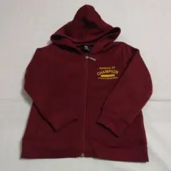 CHAMPION バーガンディ 裏起毛 フルジッパーパーカー 120