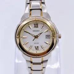 極美 SEIKO SOLAR V181-0AJ0 シェル文字盤 ソーラー腕時計 - メルカリ