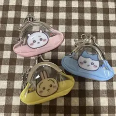 ちいかわ　ハチワレ　うさぎ　プチパース付きフレークシール