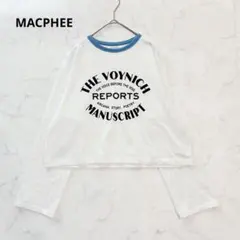 マカフィー23ss テリープリント ロングスリーブプルオーバー　洗える　コットン