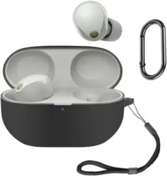WF-1000XM5対応 イヤホンケース　落下防止　シンプルデザイン　ブラック