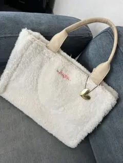 INGNI イング　ホワイトファートートバッグ