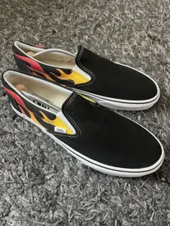 29cm 未使用 VANS SLIP ON FLAME ファイアーパターン 箱無