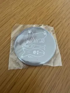 猪熊弦一郎　猫と魚のイラスト 缶バッジ