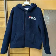 FILA フリースパーカー ネイビー