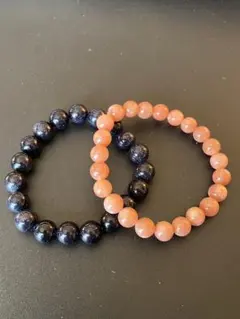 天然石ビーズブレスレット2個セット