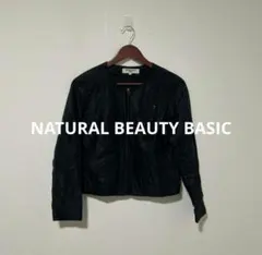 NATURAL BEAUTY BASIC ノーカラージャケット 長袖 Ｍ