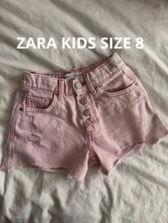 ZARA Kids ピンク ハーフデニム ハーフパンツ サイズ8