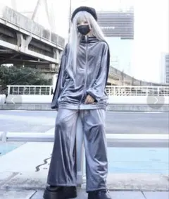 Whinny カリスマベロキラジッパー＆パンティー セットアップ ジャージ 地雷 whinny カリスマベロキラジッパー ジャージ ベロア 地雷系 量産系