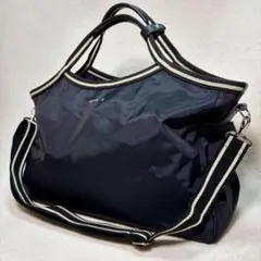 【美品✨】アニエスベー 2way ボストンバッグ ナイロン 黒　ショルダー