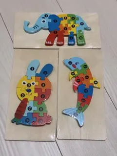 木製動物パズル 3点セット