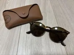 【超美品】Ray-Ban ブラウン ラウンド型サングラス ケース付き