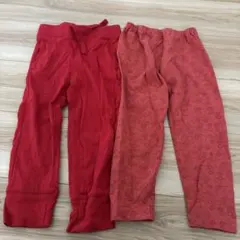 値下げしました！UNIQLO、babygap‼️赤色パンツセット（無地・柄入り）