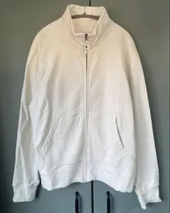 00s OLD GAP コットン スタンドカラーブルゾン 白 XL