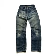 リーバイス501XX復刻55501赤耳ビッグE濃紺ヒゲ色落ちダメージw30