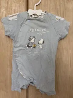 PEANUTS スヌーピー ロンパース 70cm グレー