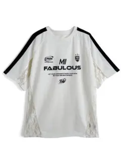 GRL レース切り替え 半袖Tシャツ ホワイト フリーサイズのサムネイル