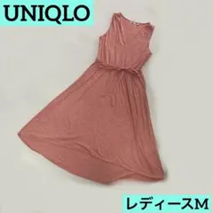 UNIQLO ユニクロ　ワンピース　ノースリーブ ロングワンピース　オレンジ