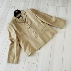 美品　レリアン テーラードジャケット　大きいサイズ13+ XL ベージュのサムネイル