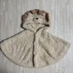 ジェラートピケBABY70〜80cmアニマルポンチョ　ベビーアウター