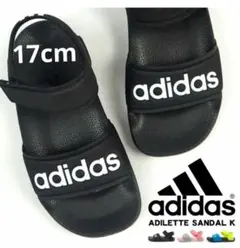 adidas アディダス　キッズサンダル　ブラック　17cmのサムネイル
