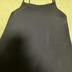 ユニクロマメクロゴウチ　エアリズムコットンブラキャミ　スパゲッティストラップM黒