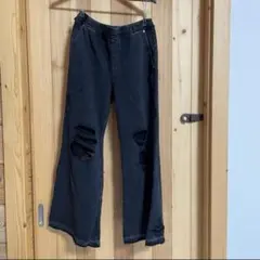 HAREダメージパンツ スウェットワイドパンツのサムネイル