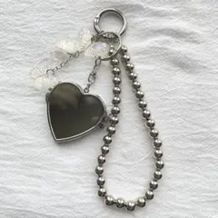 ビーズストラップ ビーズキーホルダー スマホストラップ ハンドメイド 黒系