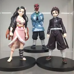 鱗滝左近次＆竈門禰豆子(鬼化進行時) ＆竈門炭治郎 　フィギュアセット